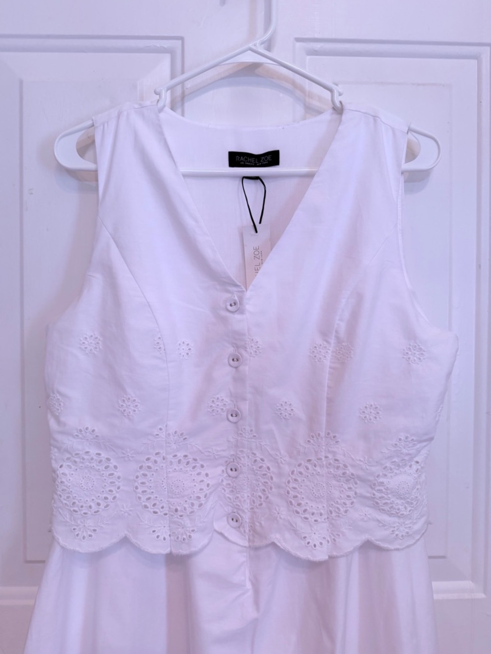 Rachel Zoe White Eyelet Maxi Dress - Picture 3 of 10